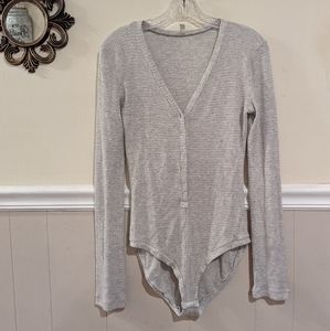 Intimately Free People Light Grey Bodysuit Medium